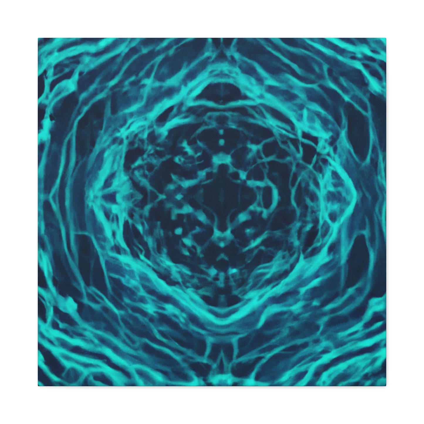 Neon Infinity Fractals. Trippy Infinity Patterns Art Canvas