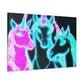 "Neon Magic: The Rainbow of Unicorns". NEON Unicorns Art Canvas
