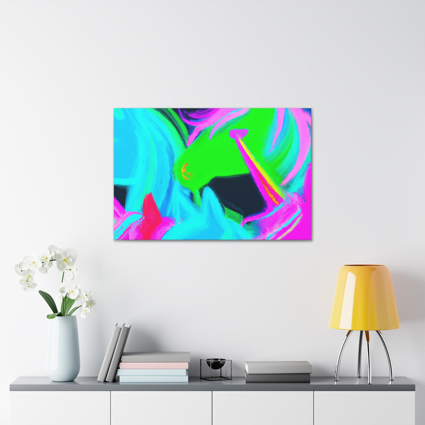 Neon Magical Joyride NEON Unicorns Art Canvas