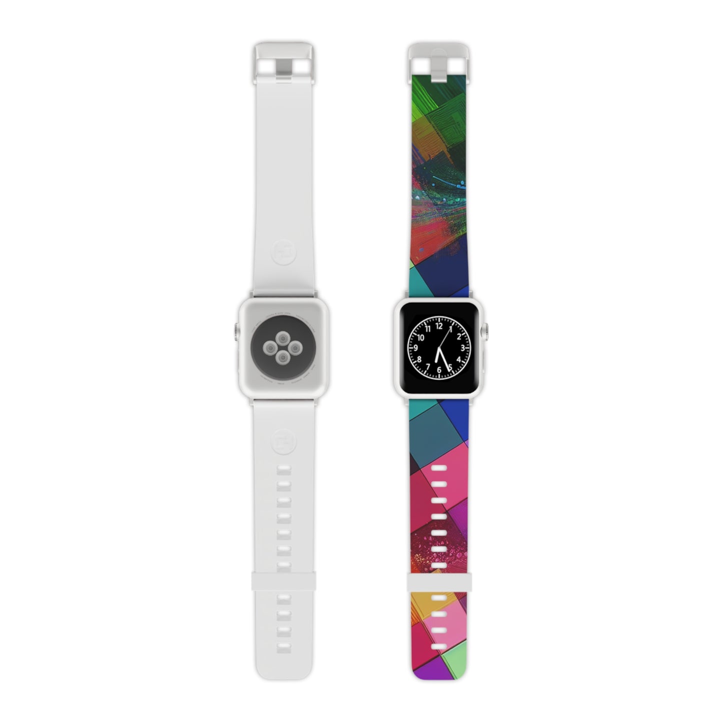 "Neon Technospark Reflection" - Trippy Infinity Patterns Iwatch Band