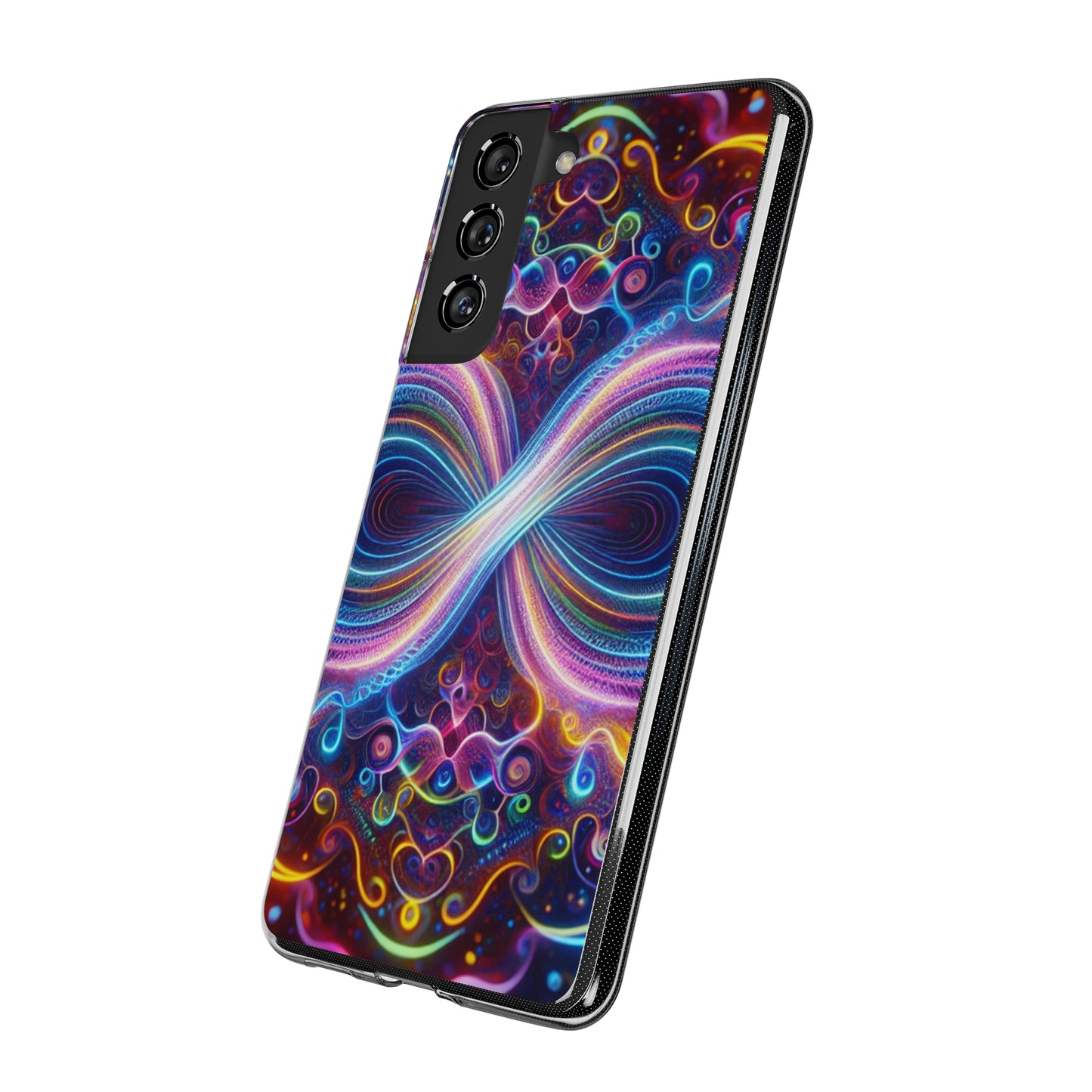 "Neon Infinity Bliss" Infinity Patterns Art Polycarbonate Phone Case