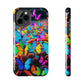 "Neon Butterfly Mural" NEON Butterflies Tough Phone Case Iphone 6 7 8 9 10 11 12 13 14 SE X XR XS Pro Max Mini Plus