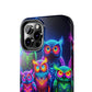 'Neon Rainbow Owls' NEON Owls Tough Phone Case