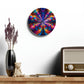 "Infinite Neon Trippiness" Infinity Patterns Art Acrylic Clock