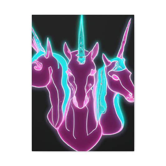 "Neon Unicorn Posse" NEON Unicorns Art Canvas