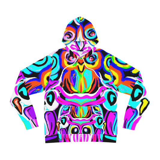 "Owls In Neon Wonderland" - NEON Owls AOP Hoodie