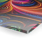 Electric Psychedelic Neon Vortex. Trippy infinity Pattern 1/4" Glossy Acrylic Art