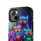 'Neon Rainbow Owls' NEON Owls Tough Phone Case