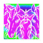 Neon Splendor Unicorns. NEON Unicorns Art Canvas