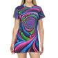 "Infinite Radiance" Infinity Patterns Womans T Shirt Dress