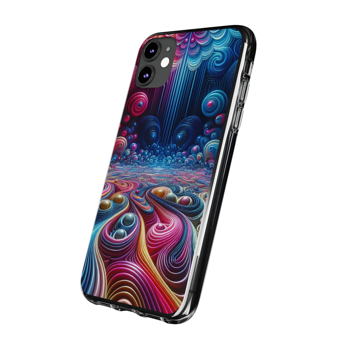 Mesmerizing Neon Infinity Infinity Patterns Art Polycarbonate Phone Case Samsung Galaxy s21 s22 Google Pixel 6 Iphone 11 12 13 14 Pro Max Mini Plus