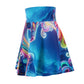 Psychedelic Prismatic Ponies -NEON Unicorns Woman' Skater Skirt