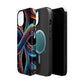 Vibrant Infinity Nocturne Neon Trippy Infinity Patterns Premium Art Magsafe Magnet Tough IPhone 13 14 15 Pro Plus Max and Mini in Matte and Glossy Phone cases