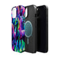 Neon Magic Skies - Unicorn Gang. Neon Unicorns Premium Art Magsafe Magnet Tough IPhone 13 14 15 Pro Plus Max and Mini in Matte and Glossy Phone cases