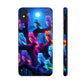 "Neon Nocturne" NEON Owls Tough Phone Case