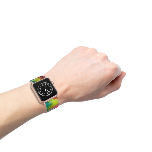 "Neon Flowscape" - Trippy Infinity Patterns Iwatch Band