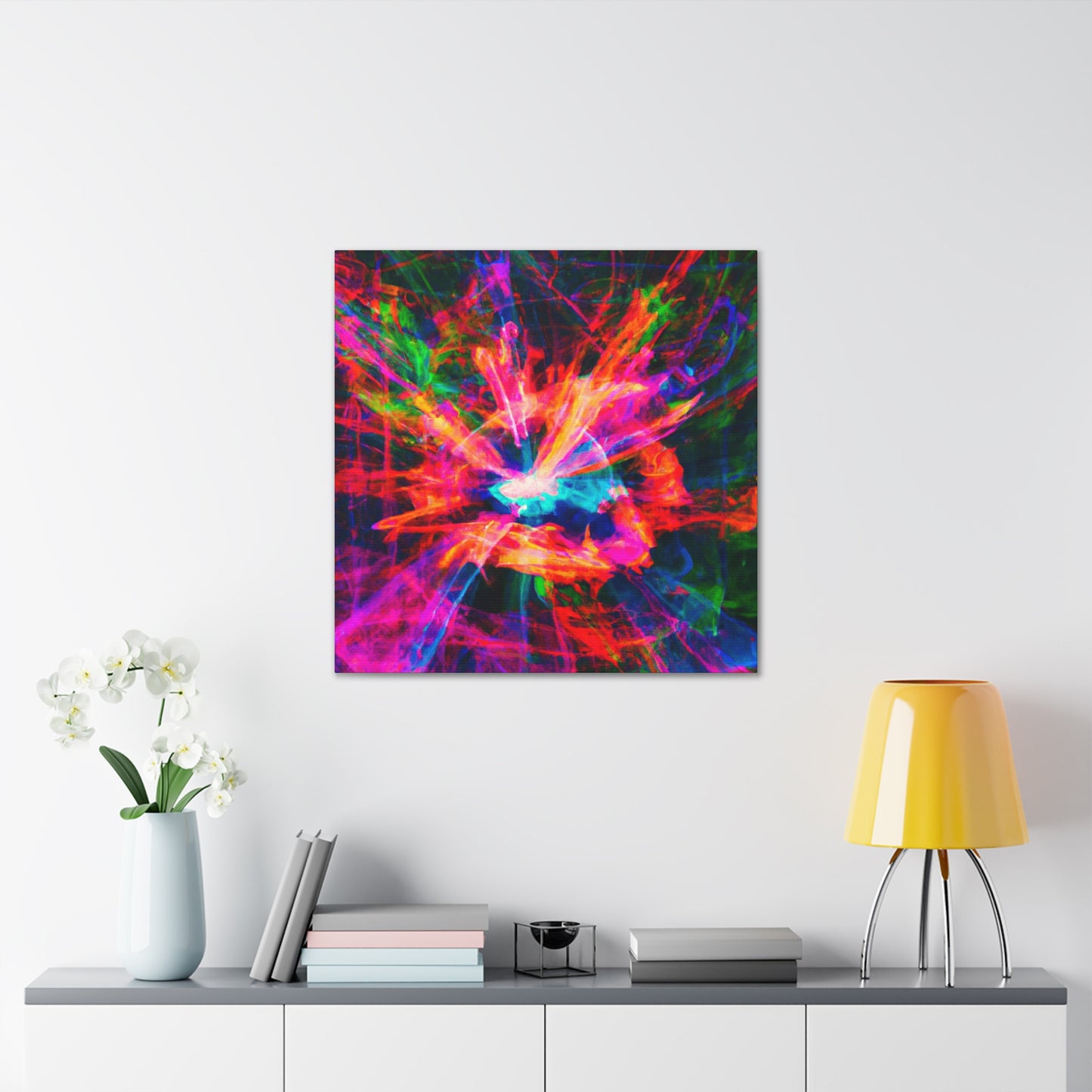 Psychedelic Vortex Spectrums. Trippy Infinity Patterns Art Canvas