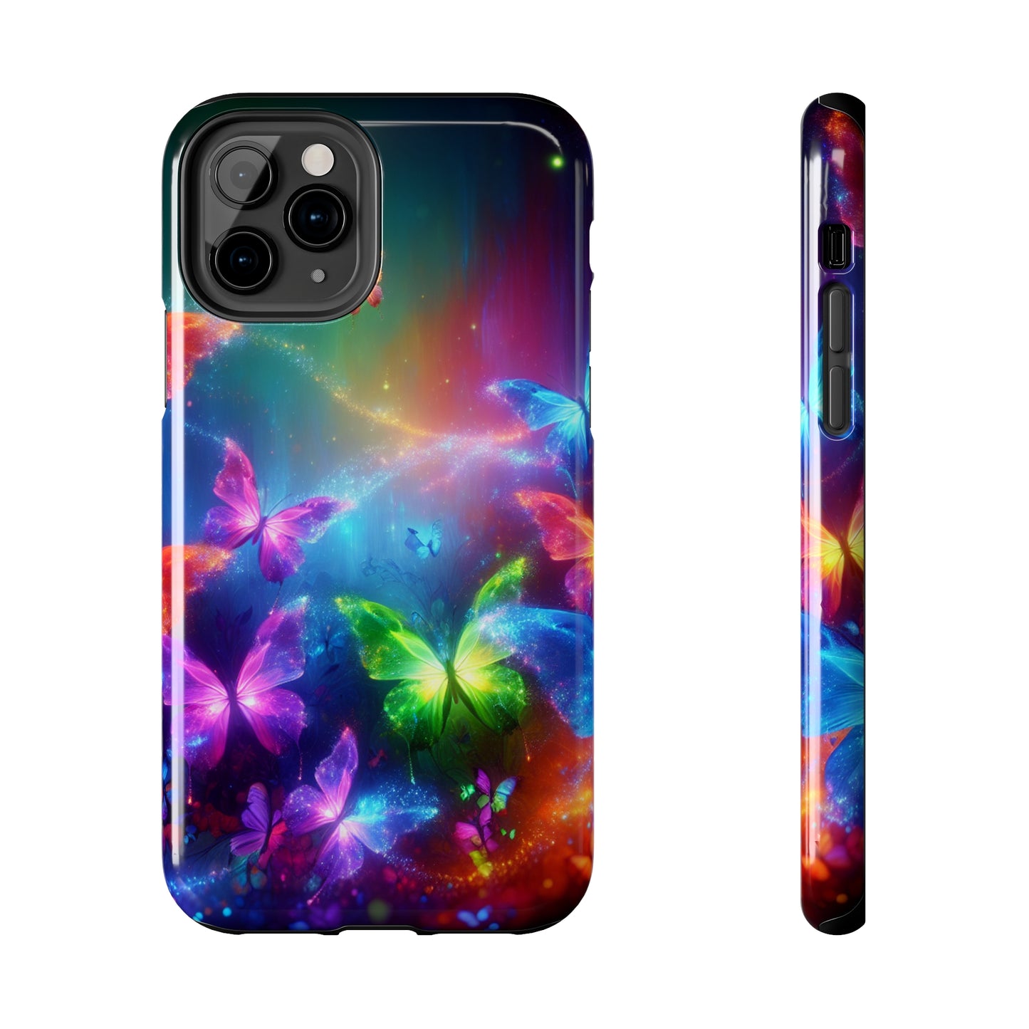 "Glow of the Luminous Butterflies" NEON Butterflies Tough Phone Case