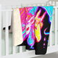 Neon Dreaming Unicorns - NEON Unicorns Art Sherpa Blanket