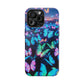 "Fantasia of Neon Butterflies" Neon Butterflies Premium Art Magsafe Magnet Tough IPhone 13 14 15 Pro Plus Max and Mini in Matte and Glossy Phone cases