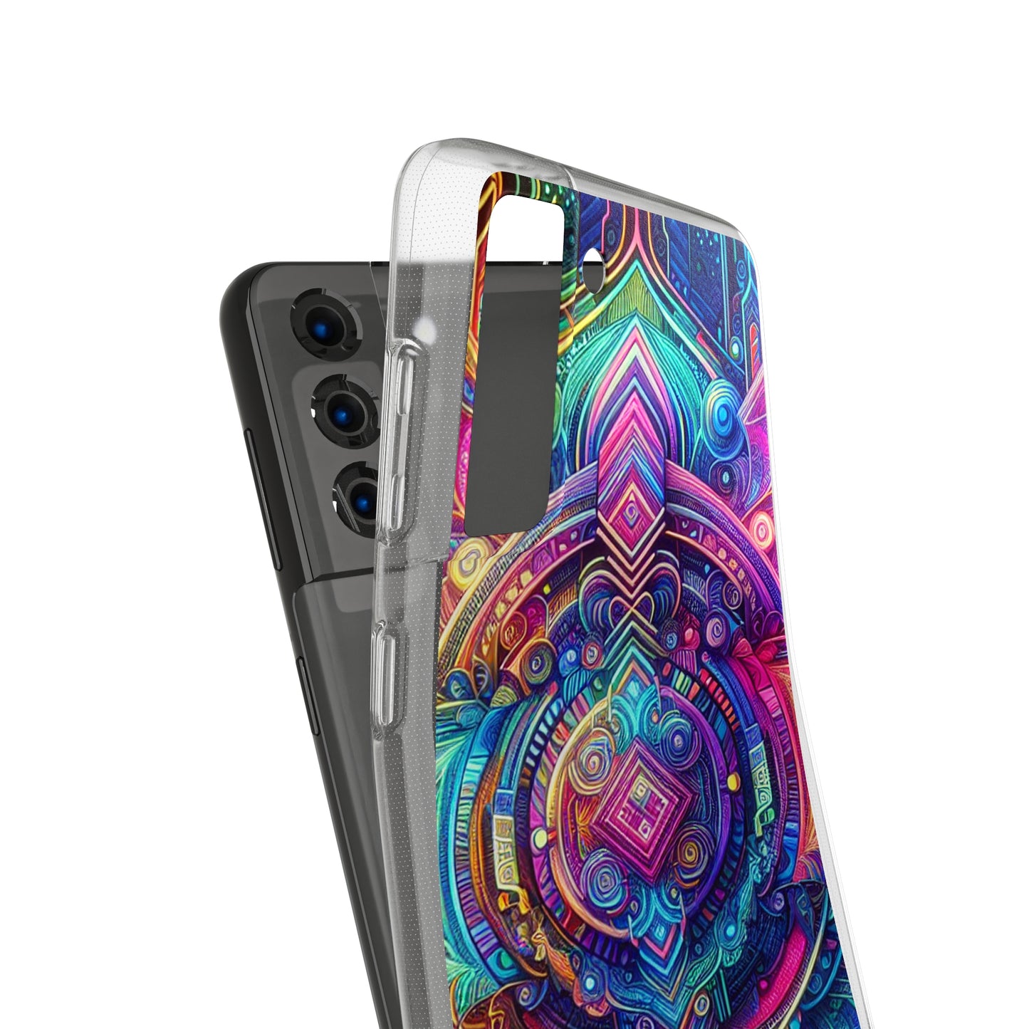 Neon Infinity Vortex Infinity Patterns Art Polycarbonate Phone Case