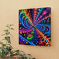 "Infinite Neon Reflection" Infinity Patterns Art Acrylic Clock