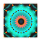 Cosmic Chroma Maze. Trippy Infinity Patterns Art Canvas