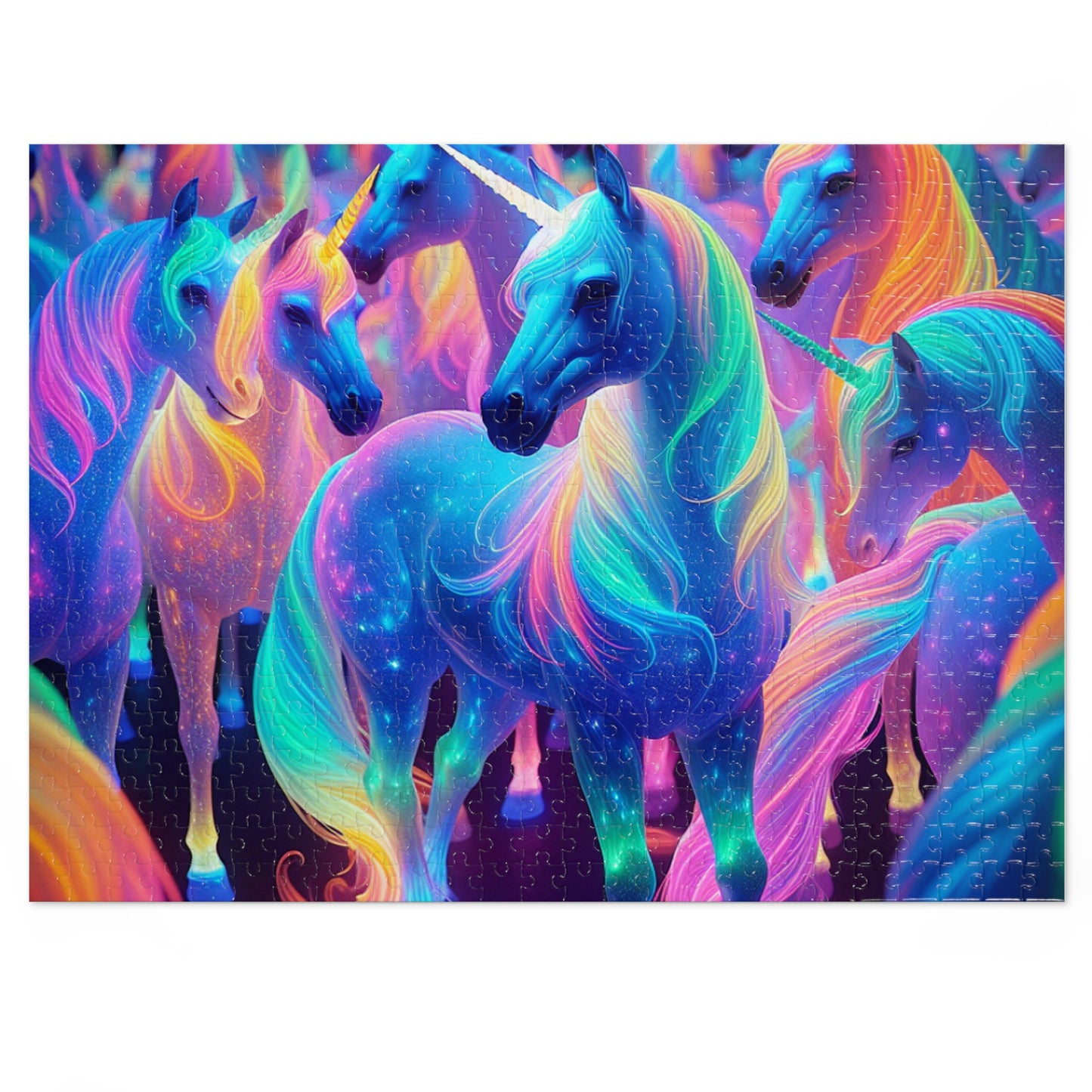 Neon UniClanz - Neon Unicorns Puzzle 30, 110, 252, and 1000 Pieces