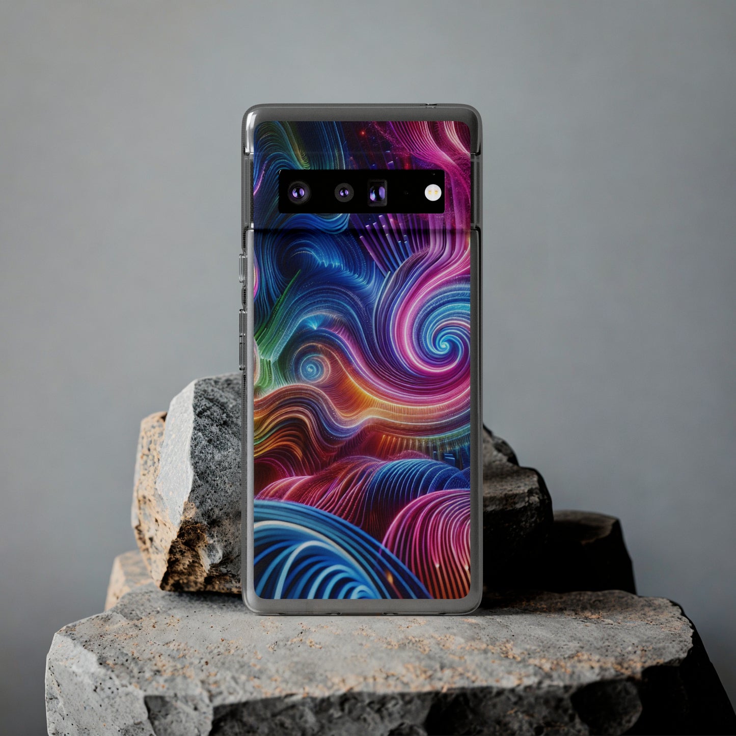 Neon Dreamscapes Infinity Patterns Art Polycarbonate Phone Case