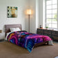 Neon Infinity Extravaganza. Trippy Infinity Patterns Comforter Blanket