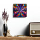 "Infinite Neon Trippiness" Infinity Patterns Art Acrylic Clock