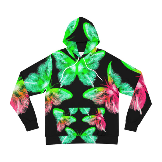 Neon Butterfly Radiance - Butterflies AOP Hoodie