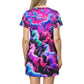 Neon Unicorn Spectacle. Neon Unicorns Womans T Shirt Dress