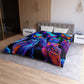 Carlo Gentile - NEON Owls Microfiber Duvet Cover