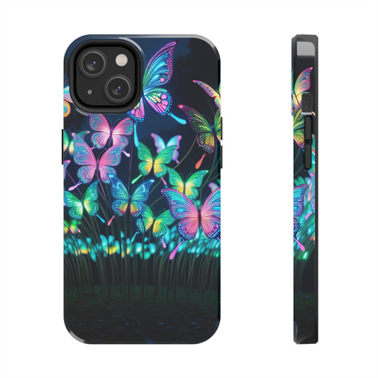 "Radiant Glowing Migration" NEON Butterflies Tough Phone Case