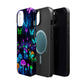 Neon Spectacle. Neon Butterflies and Mushrooms Premium Art Magsafe Magnet Tough IPhone 13 14 15 Pro Plus Max and Mini in Matte and Glossy Phone cases