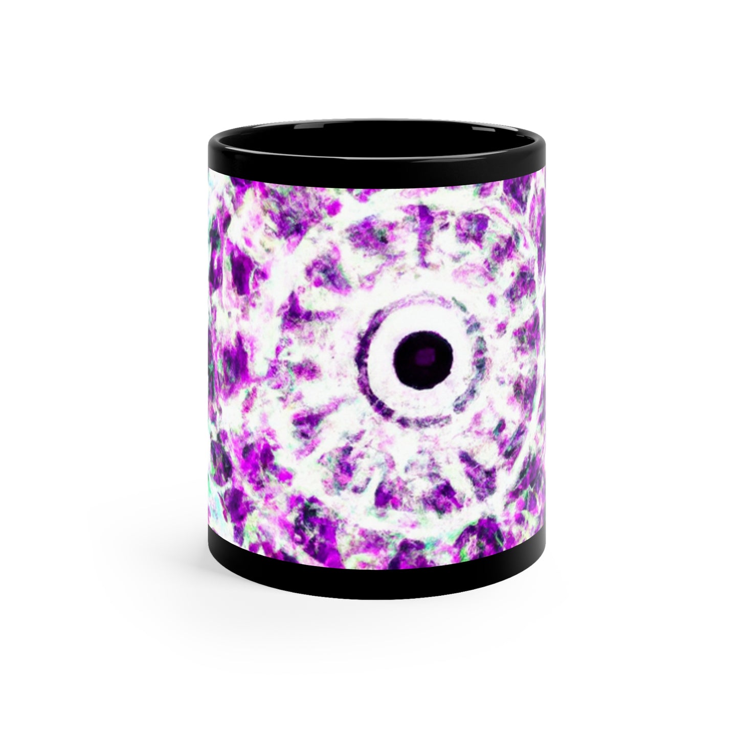 Cosmic Cavern Chromatics. Trippy Infninty Patterns 11oz Black Mug