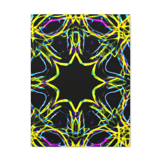 Vivid Neon Dreams of Infinity. Trippy Infinity Patterns Art Canvas