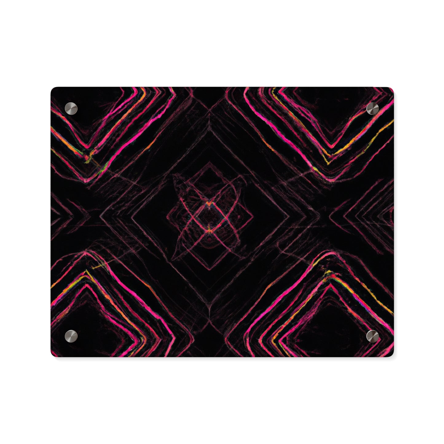 Trippy Neon Illumination Infinity Trippy Infinity Patterns Acrylic Art Panel