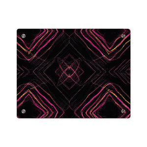 Trippy Neon Illumination Infinity Trippy Infinity Patterns Acrylic Art Panel