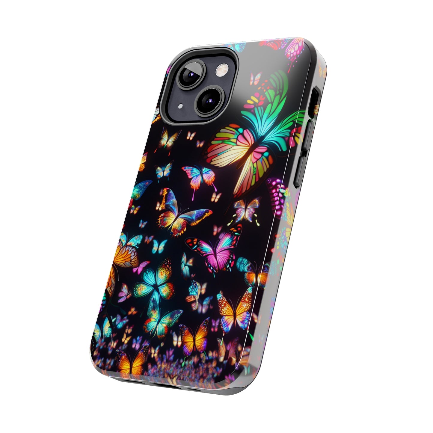 Neon Butterflies Dance NEON Butterflies Tough Phone Case Iphone 6 7 8 9 10 11 12 13 14 SE X XR XS Pro Max Mini Plus