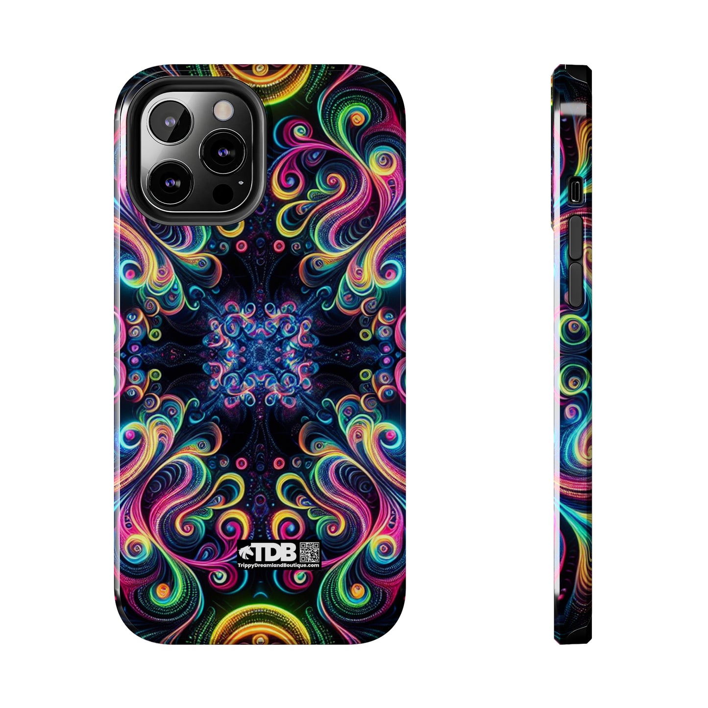 TDB Neon Infinity Vibes. Trippy Infinity Patterns Tough Phone Case