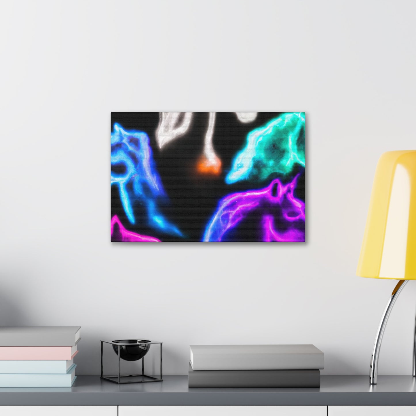 "Neon Harmony" NEON Unicorns Art Canvas