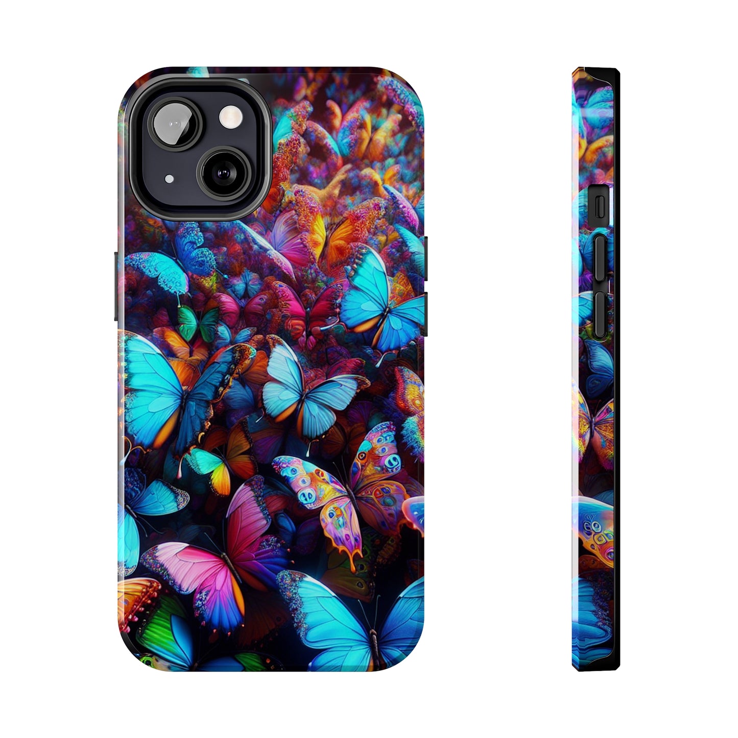 "Illuminated Flight" NEON Butterflies Tough Phone Case