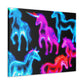 Neon Unicorn Fantasia NEON Unicorns Art Canvas
