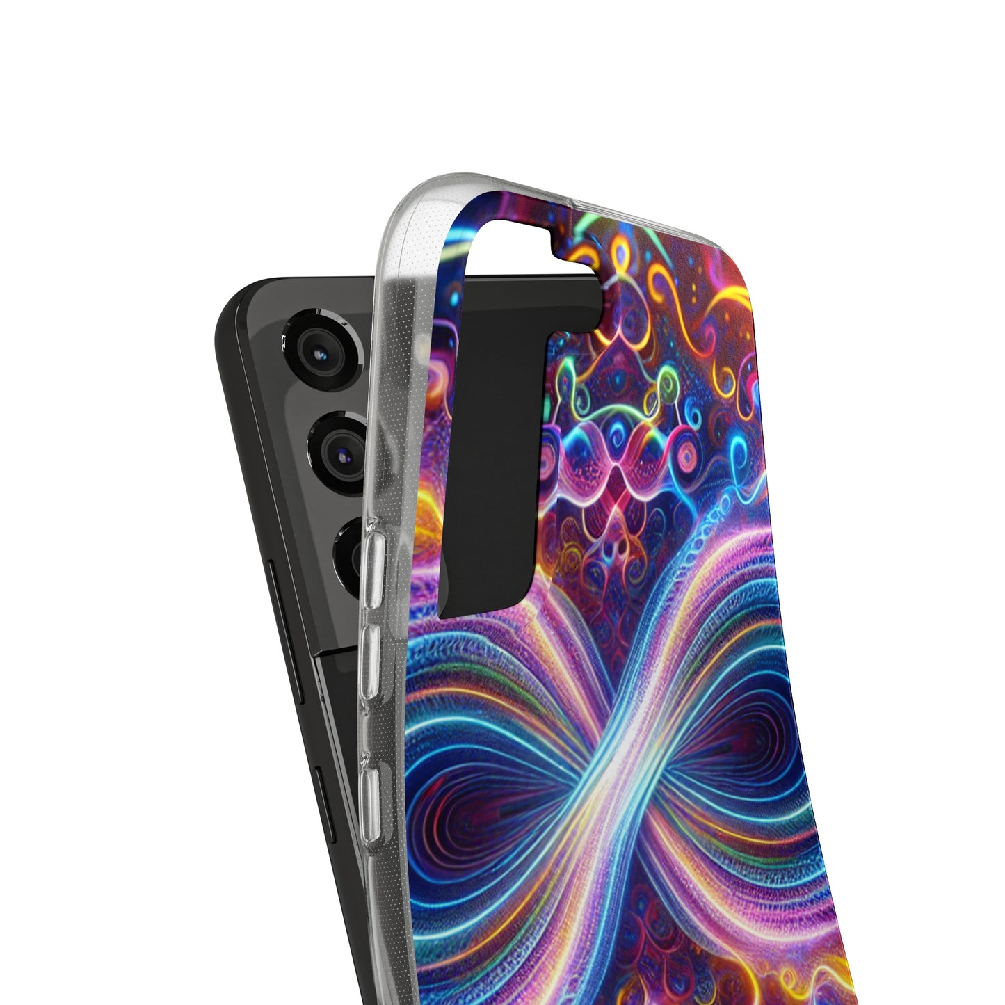 "Neon Infinity Bliss" Infinity Patterns Art Polycarbonate Phone Case