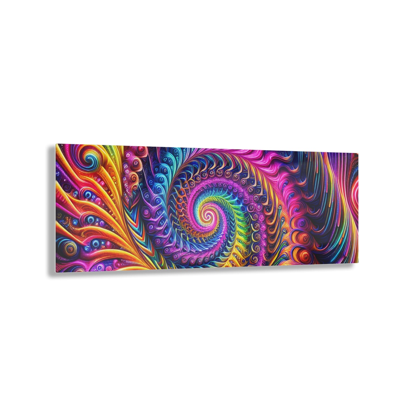 Neon Infinity Vivacity Trippy infity Pattern 1/4" Glossy Acrylic Art