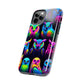 "Nocturnal Neon Glow" NEON Owls Tough Phone Case