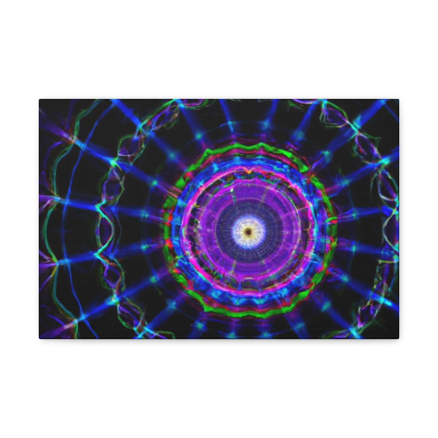 Neon Infinity Vortex. Trippy Infinity Patterns Art Canvas