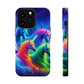 "Vibrant Neon Unicorn Rainbow" Neon Unicorns Premium Art Magsafe Magnet Tough IPhone 13 14 15 Pro Plus Max and Mini in Matte and Glossy Phone cases